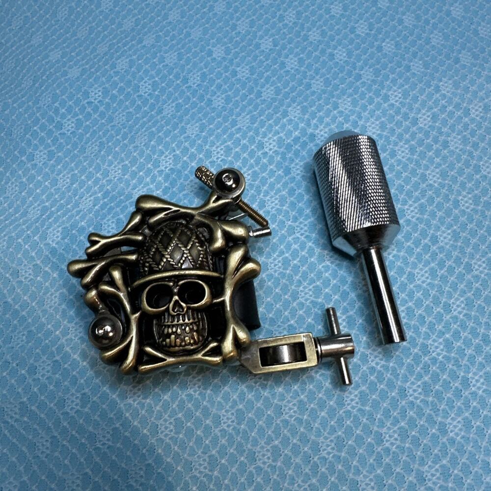 Tattoo Machine Tools Gold Skull